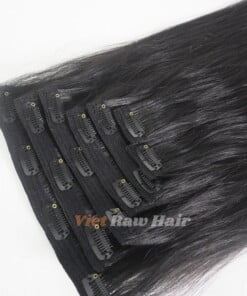 natural hair color clip in hair extension