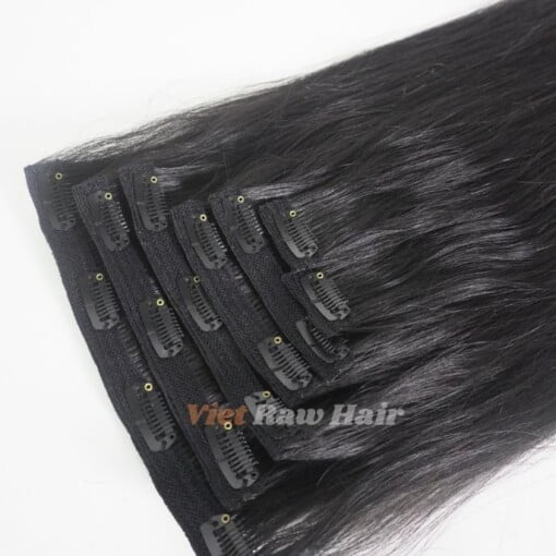 natural hair color clip in hair