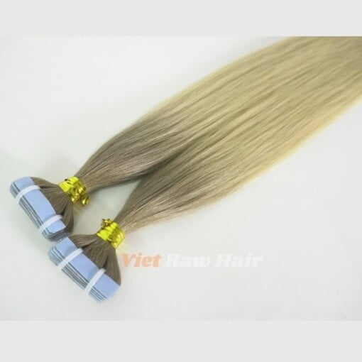 ombre 10c 613 blonde hair extension tape in