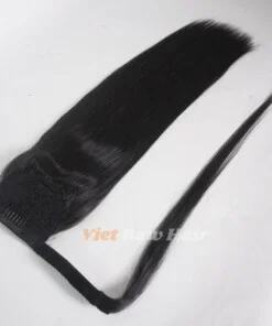 Black Straight Ponytail Human Hair Extension