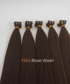 tape hair extension 4 dark brown color