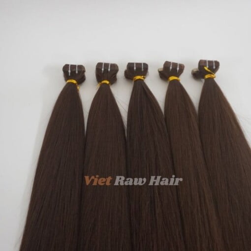 tape hair extension 4 dark brown color