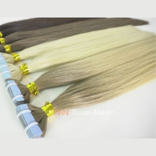 tape hair extension blonde