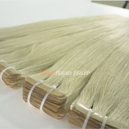 tape hair extension platinum blonde color