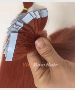 Red Copper Tape In Hair Extension tape hair extension red copper color 130