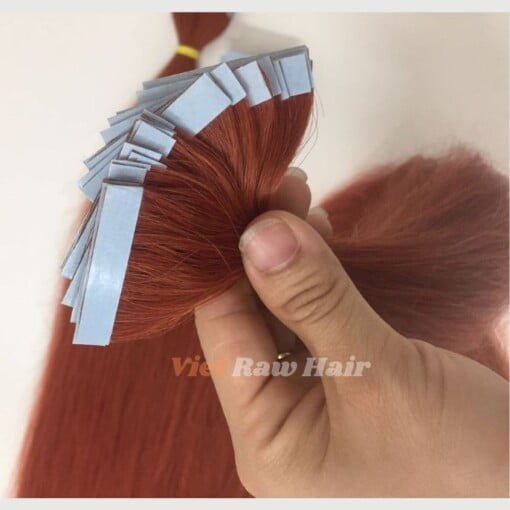 tape hair extension red copper color 130