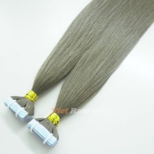 tape in extension dark grey hair color