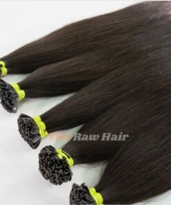 v tip hair extension dark brown