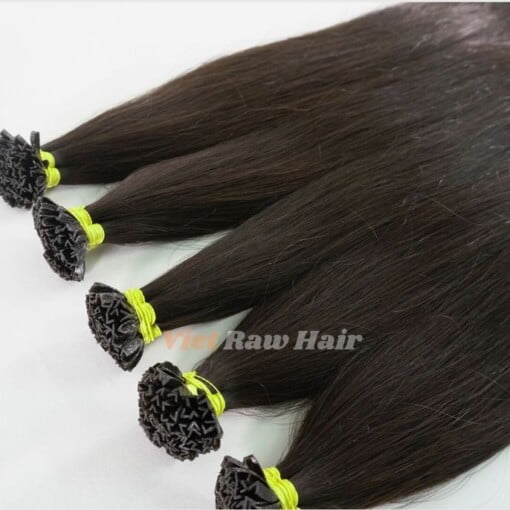 v tip hair extension dark brown