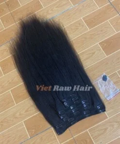 Alternative view of Yaki Straight Black Clip-in Hair Extension