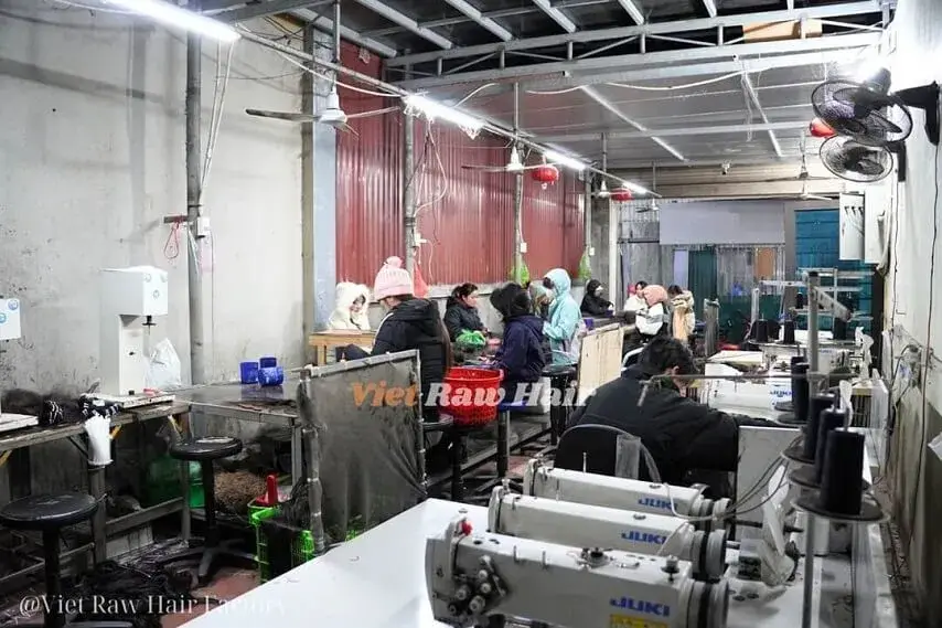 vietnam raw hair factory weft hair department